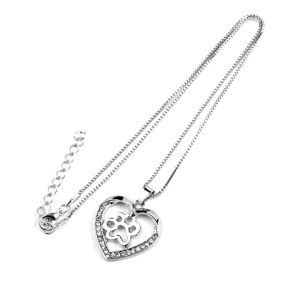 Welpenpfoten Druck Herz Halskette Frauen S Schmuck
