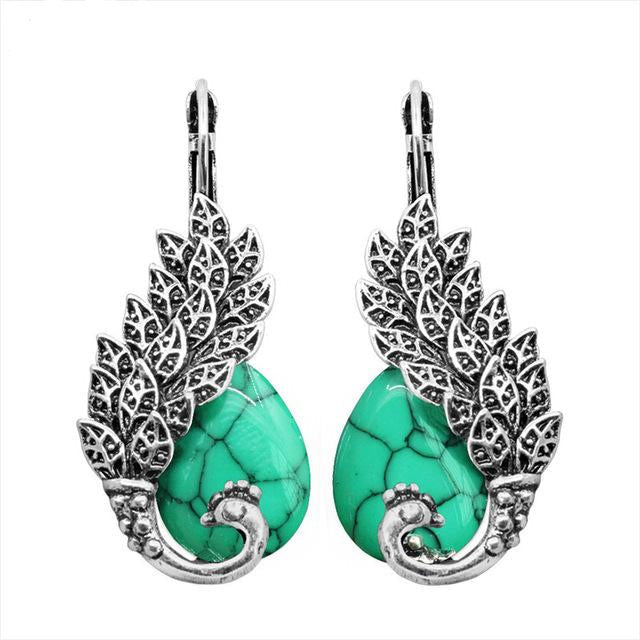 Silber  Und Opal  Steinbein  Manschettenohrringe Für Frauen