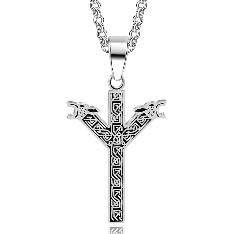 Algiz Elder Futhark Viking Rune Anhänger Halskette