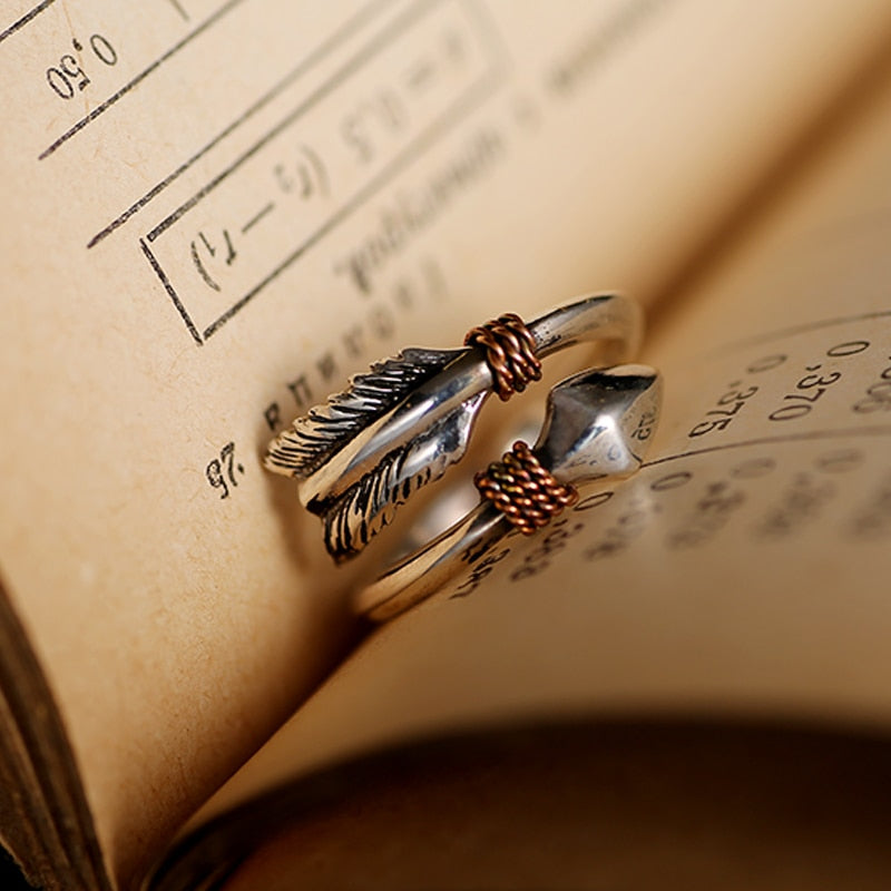 Cupids Pfeil 925 Sterling Silber Vintage Ring