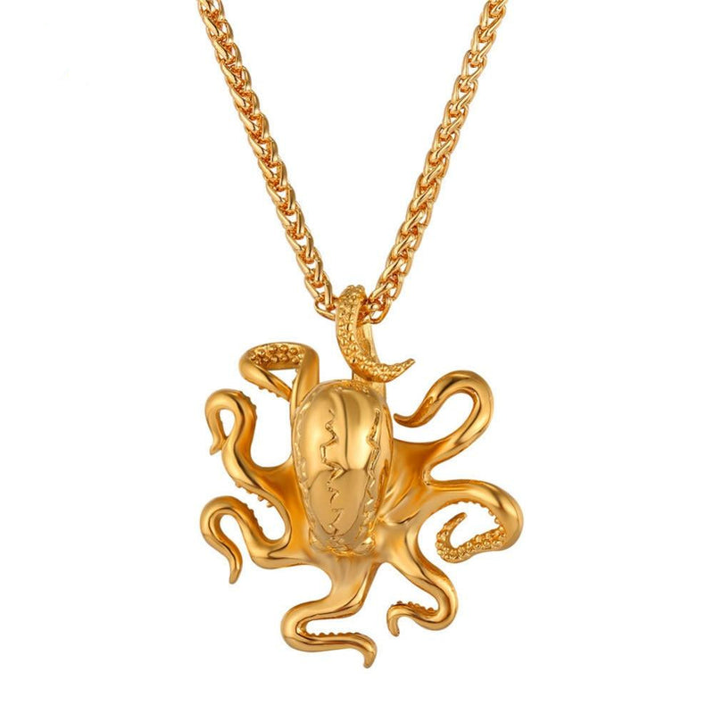 Oktopus Aus Rostfreiem Stahl Halskette Anhänger