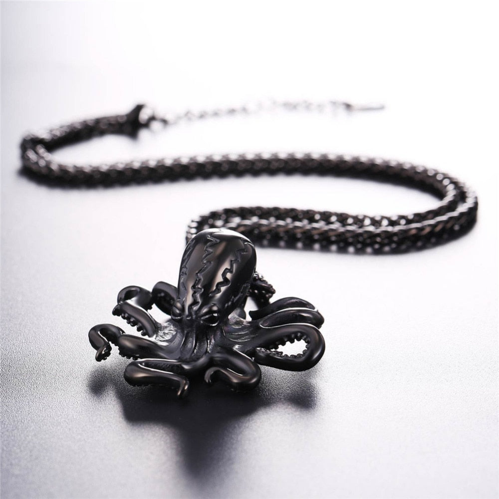 Oktopus Aus Rostfreiem Stahl Halskette Anhänger