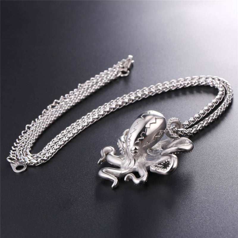 Oktopus Aus Rostfreiem Stahl Halskette Anhänger