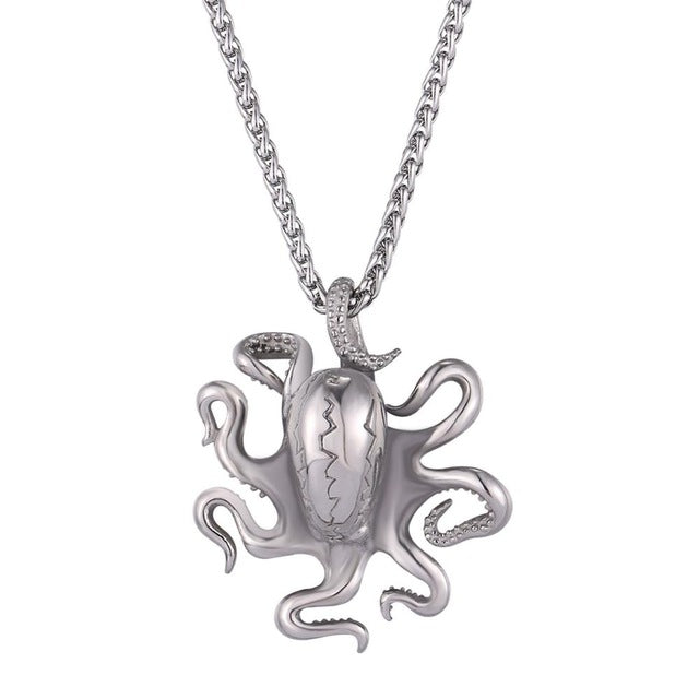 Oktopus Aus Rostfreiem Stahl Halskette Anhänger
