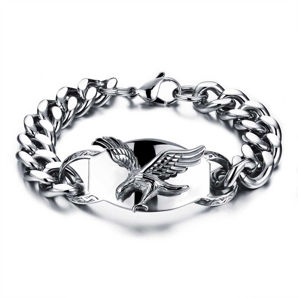 Flying Eagle Titanium Stahl Männer Armband Handkette