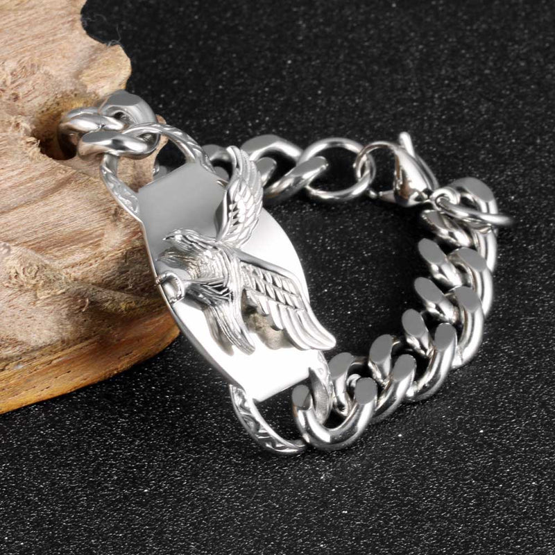 Flying Eagle Titanium Stahl Männer Armband Handkette