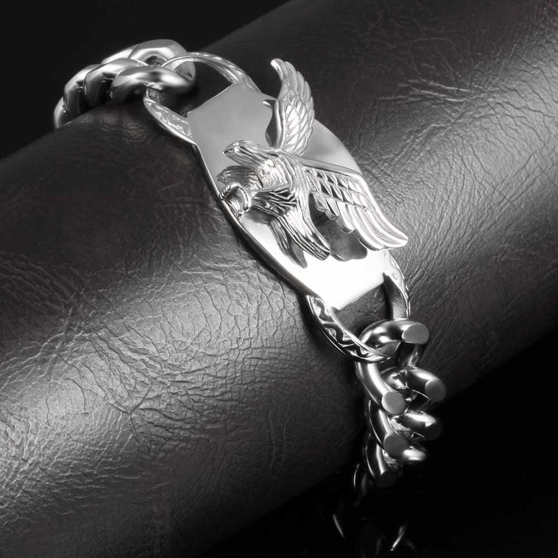 Flying Eagle Titanium Stahl Männer Armband Handkette