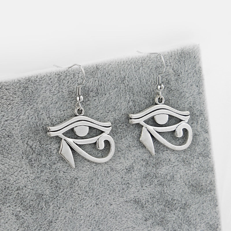 Silber Getöntes Auge Des Horus  Charmohrrings