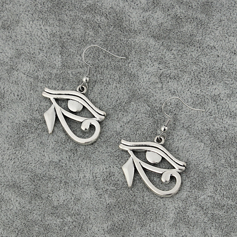 Silber Getöntes Auge Des Horus  Charmohrrings