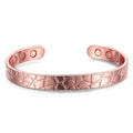 Mosaisch Gemustertes Rosengold  Kupfermanschettenmagnetarmband
