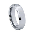 Slim 6 mm Silberbeschichtete Gut Polierte Wolfram  Carbid  Ehering
