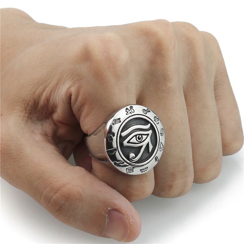 Edelstahl Antike Auge Des Horusrings
