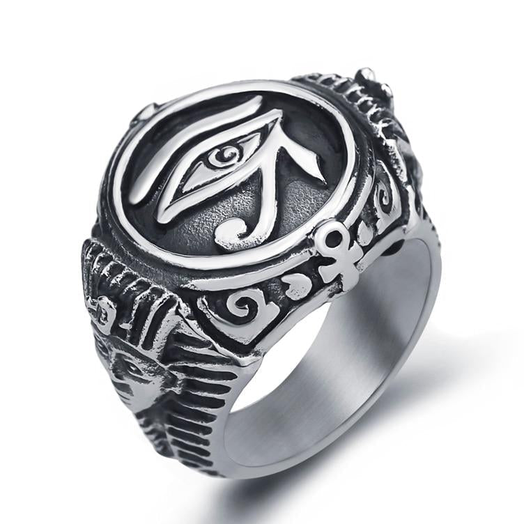Ägyptischer Pharaonen Aus Edelstahl Von Horus Ring Men S Schmuck