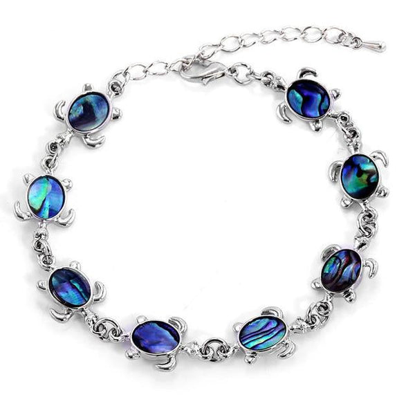 Blauer Strassschildkröten Eulen Armband Frauen S Schmuck