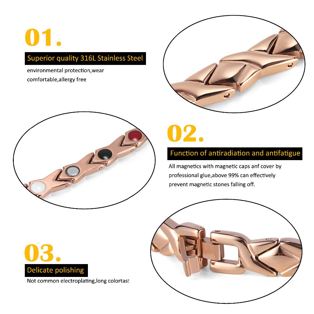 4 In 1 Magnetisches Armband Mit Germanium  Tanne In Drei Farben