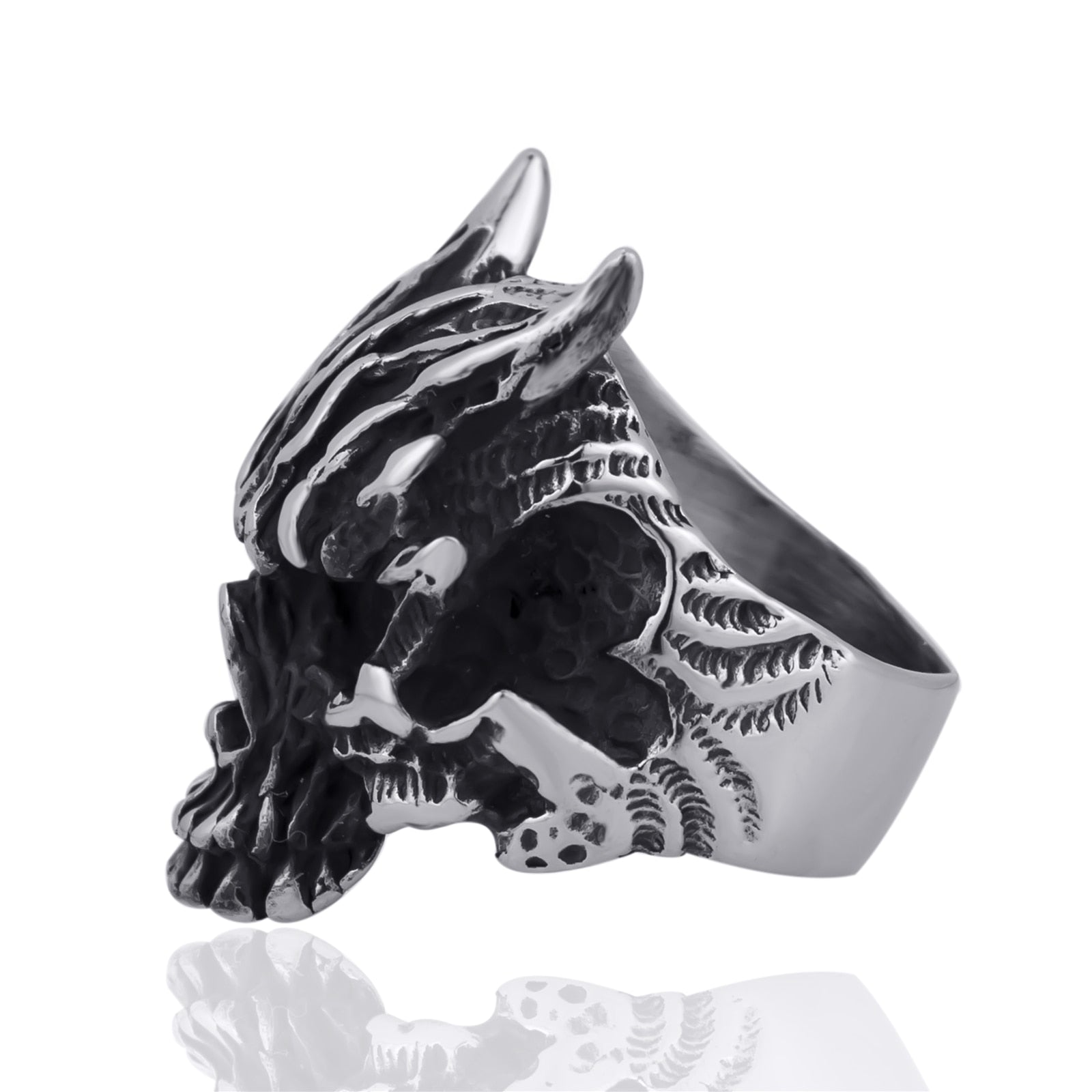 Der Schmuck Des Teufels Schädel Aus Edelstahl Ring Männern