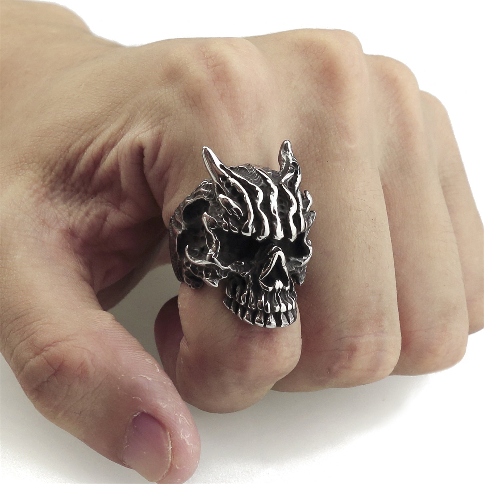 Der Schmuck Des Teufels Schädel Aus Edelstahl Ring Männern