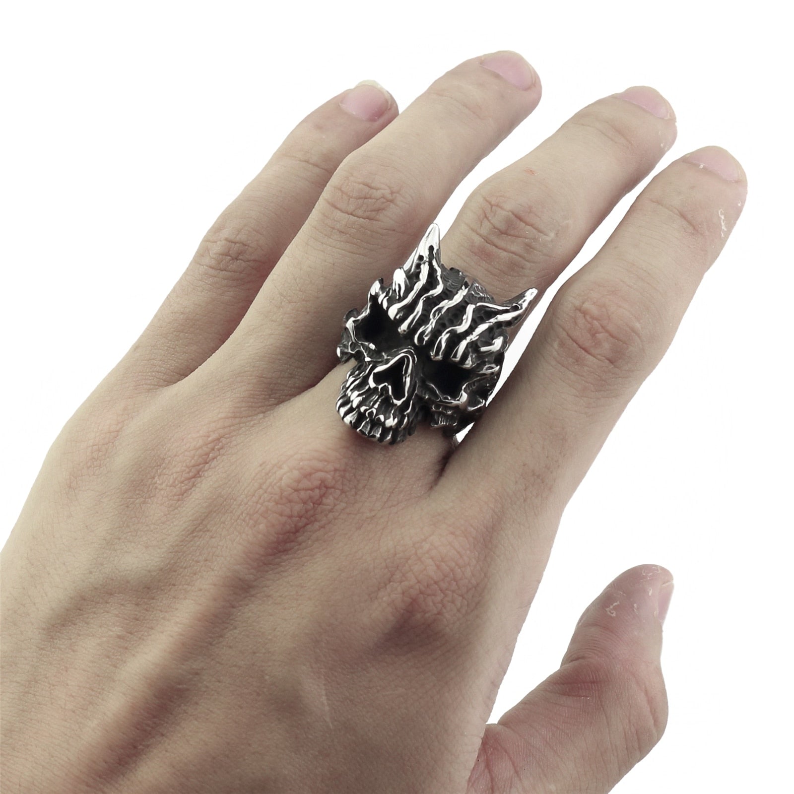 Der Schmuck Des Teufels Schädel Aus Edelstahl Ring Männern