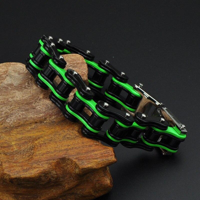 4 Töne Motorradkette Edelstahl Armreif