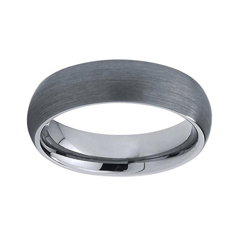 Klassische Gewölbte Form Silber Gebürstete Beschichtete Wolframband