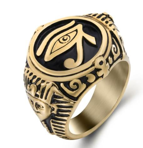 Ägyptischer Pharaonen Aus Edelstahl Von Horus Ring Men S Schmuck