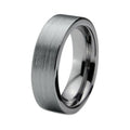6 mm Unisex Rohr Geschnittene Wolfram  Vergütungsringe Gebürstet