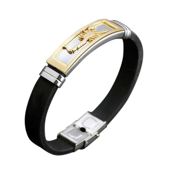 Schwarzes Edelstahl  Skorpion  Männliches Armband