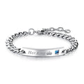 Edelstahlkönig Und Königin Paar Armbänder