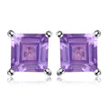 Natural Purple Amethyst Ohrringe Stud 925 Sterling Silber