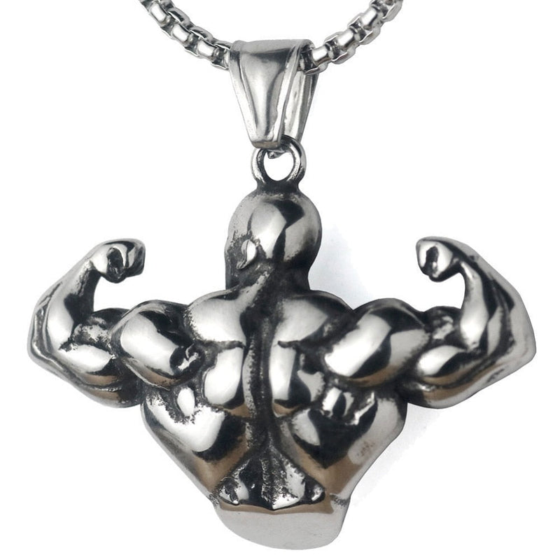 Bodybuilding Man Anhänger Halskette Fitness Sport Schmuck Schmuck