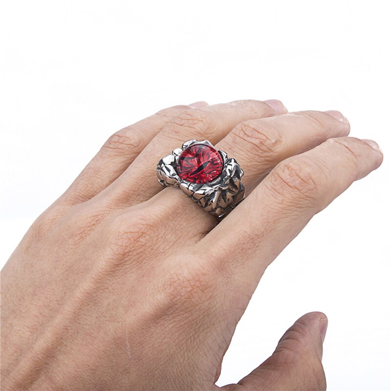 Der Teufel Auge Edelstahlring Männer Schmuck