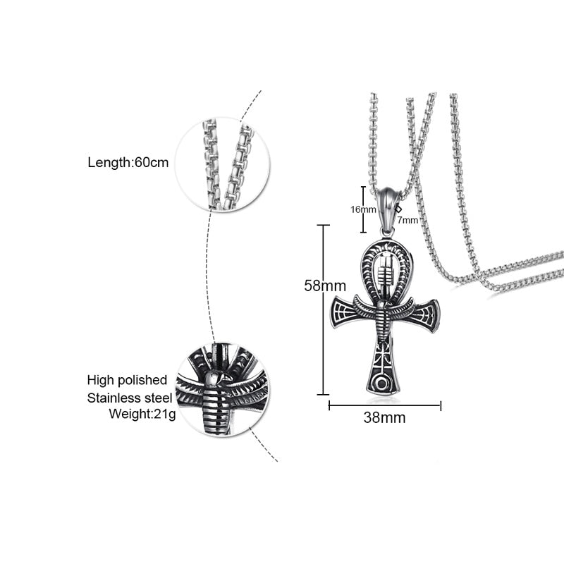 Ägyptische Kreuzhorusschutz Halskette