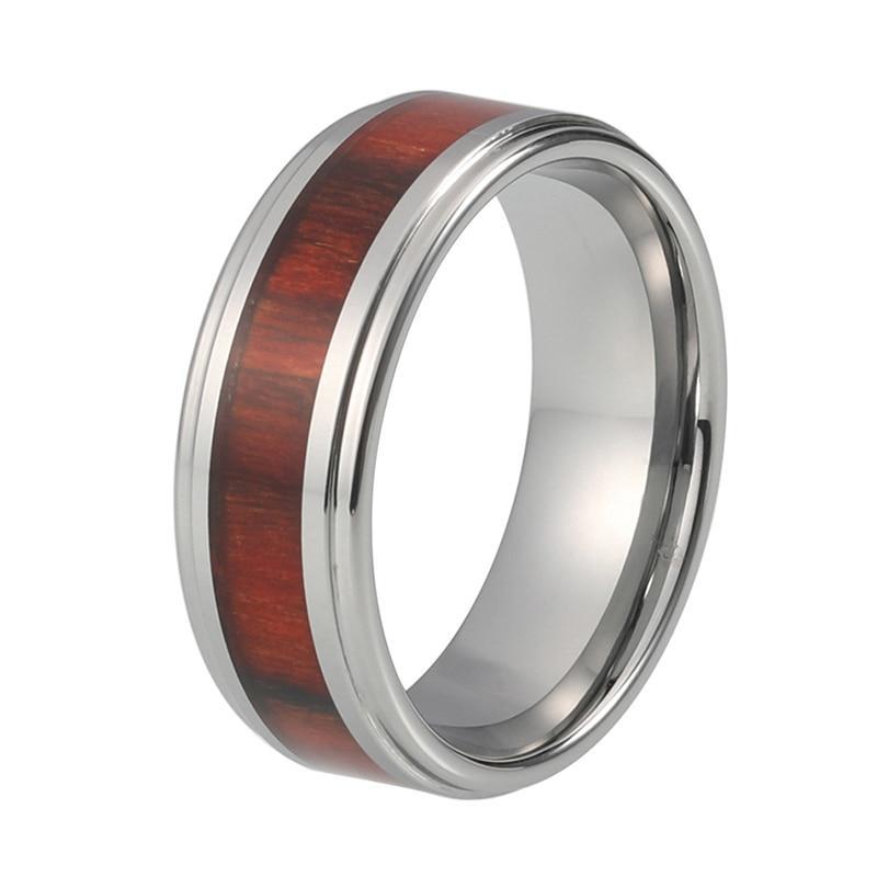 8 mm Doppelte Stufenkanten Mit Holz Inlay Silberbeschichteten Wolfram  Carbid