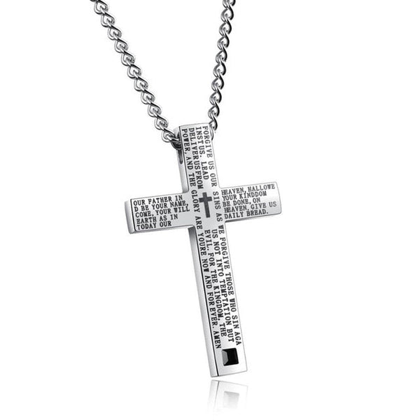 Edelstahl Gravierter Herrn Pendellanhänger Halskette