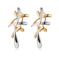 Chavri S Silber Und Gold Statement Ohrringe