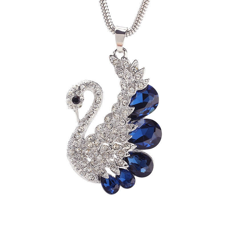 Crystal Swan Kette Anhänger Halskette Schmuck Für Frauen