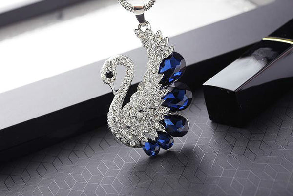 Crystal Swan Kette Anhänger Halskette Schmuck Für Frauen