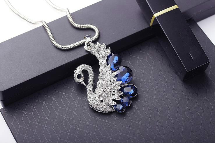 Crystal Swan Kette Anhänger Halskette Schmuck Für Frauen