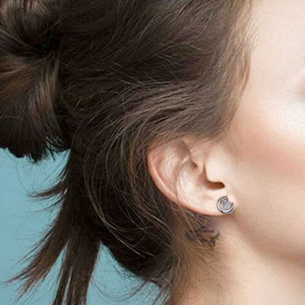 925 Sterling Silver Owl Stud Ohrring Frauen Schmuck