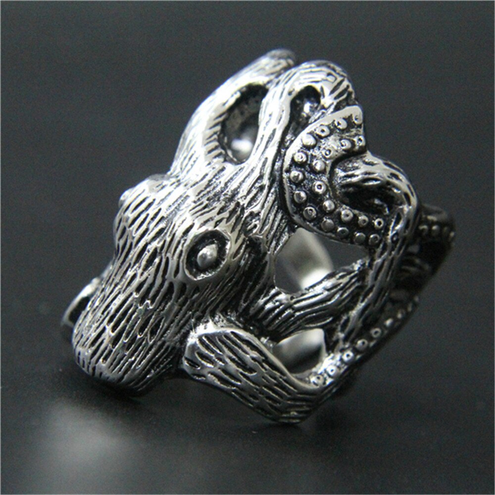 Gothic 316L Edelstahl  Tintenfischring