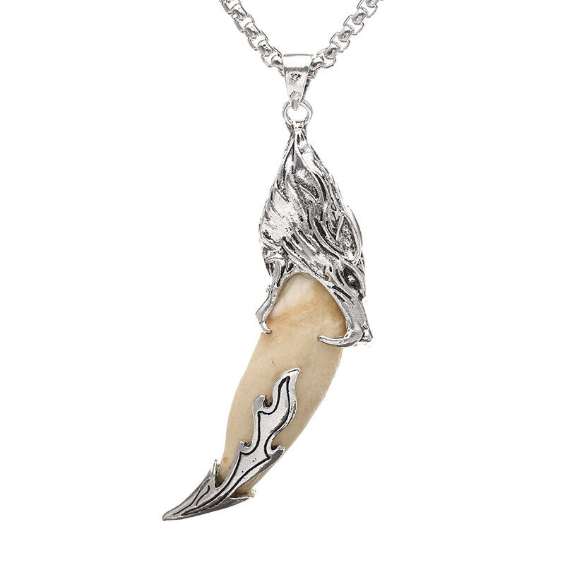 Silberplattiertes Wolf Zahnheiztstammesdesign