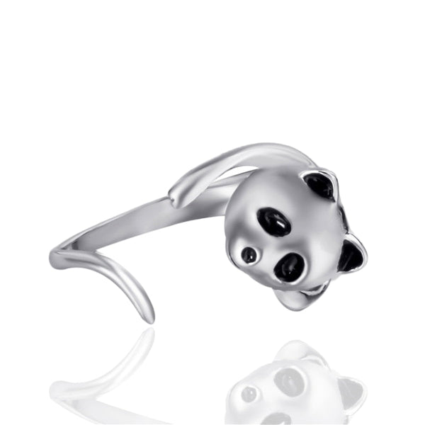 Verstellbare Süße Panda Modesring Frauen Schmuck
