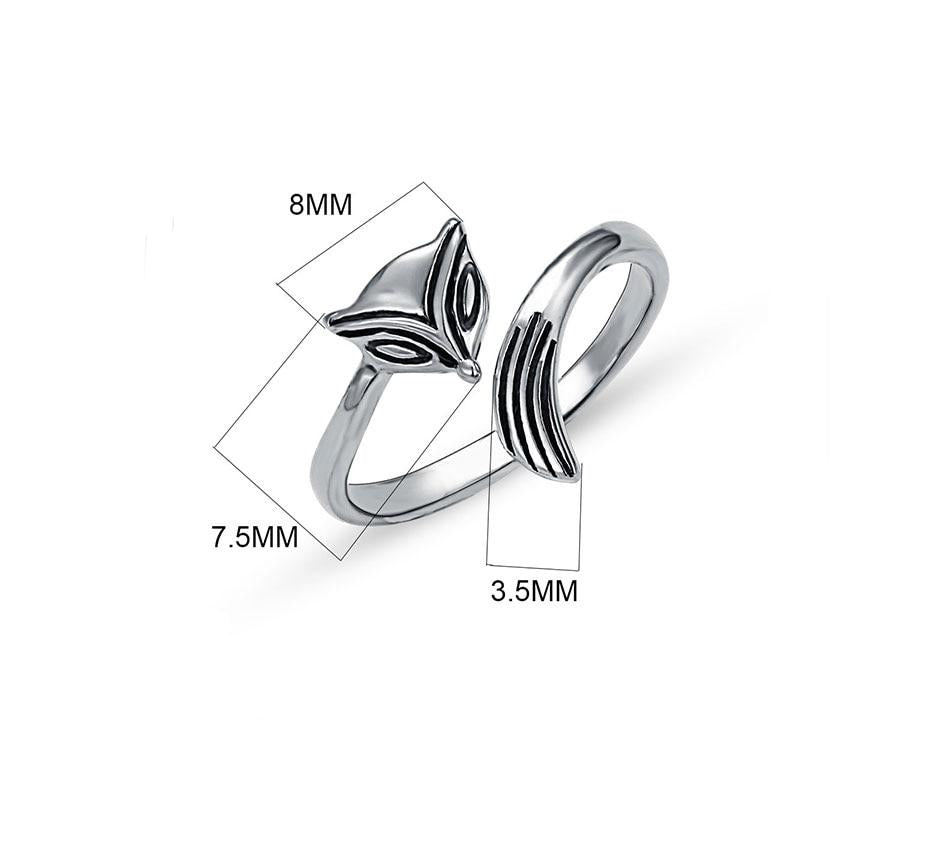 925 Sterling Silber Thai Silber Fuchs Ring