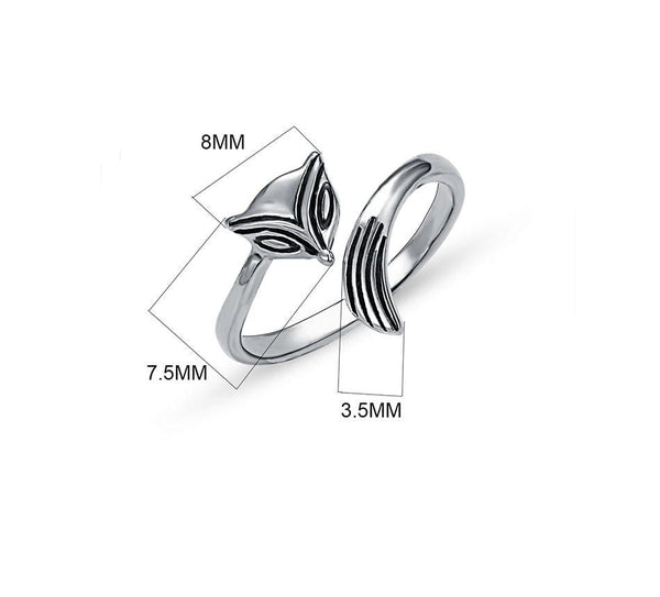 925 Sterling Silber Thai Silber Fuchs Ring