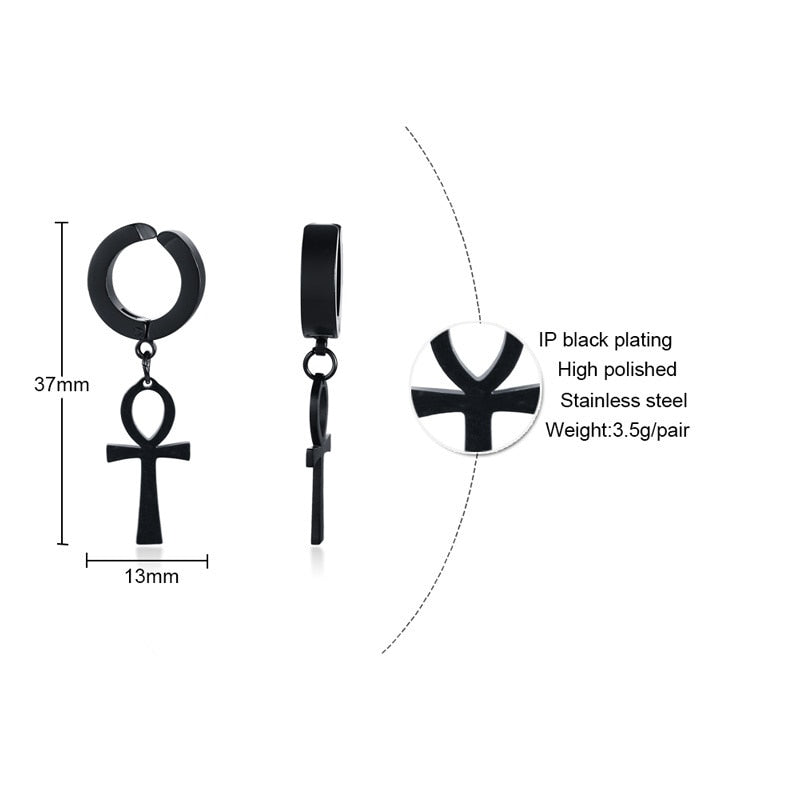 925 Sterling Silber Ankh Cross Hangling Charm Anhänger Armband