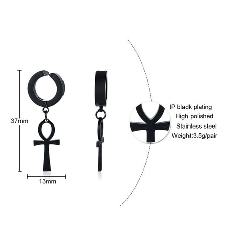 925 Sterling Silber Ankh Cross Hangling Charm Anhänger Armband