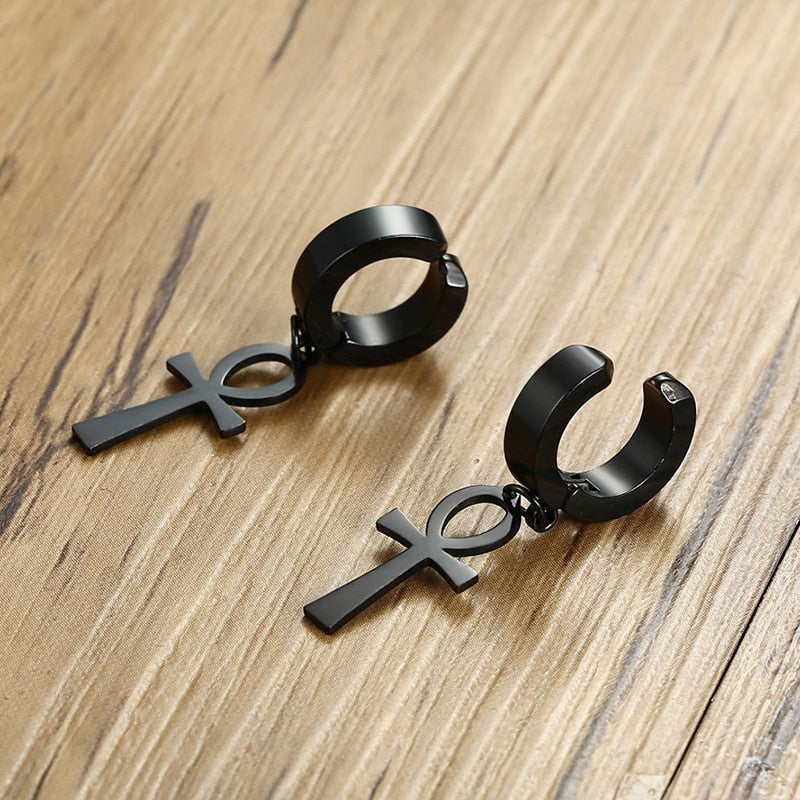 925 Sterling Silber Ankh Cross Hangling Charm Anhänger Armband