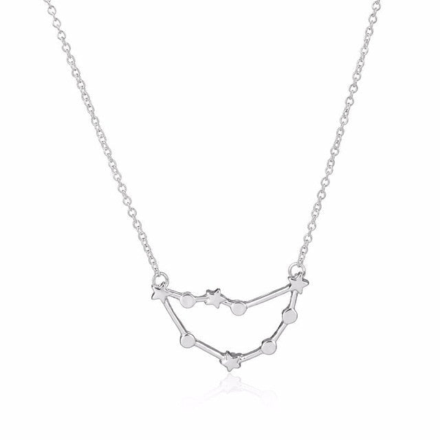 Gold Silber  Steinbock  Zodiakschild Pendant Halskette