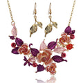 Flora Und Fauna Mode Halskette Ohrringe Schmuckset Set