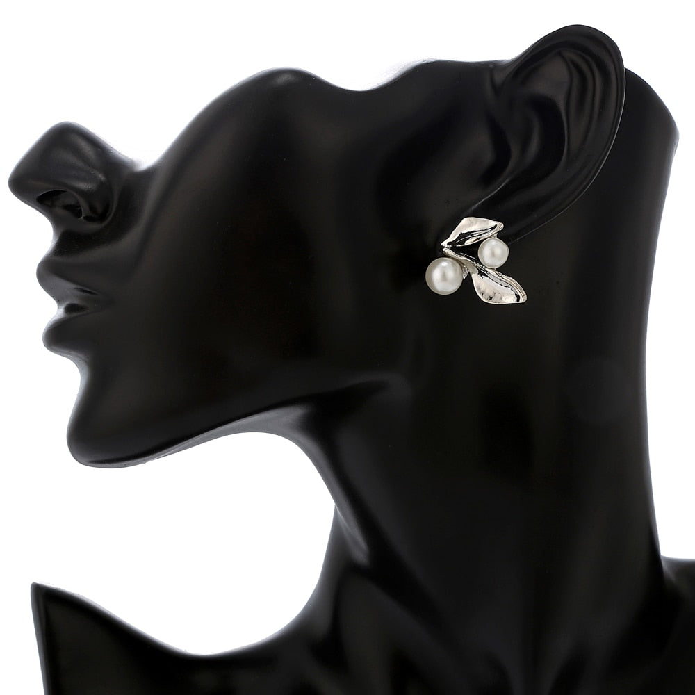 Perlenkette Mode Halskette Ohrringe Schmuckset